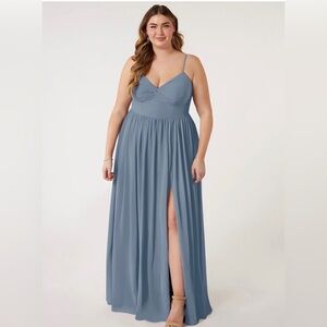 Azazie Black Maxi Dress (Size 18)